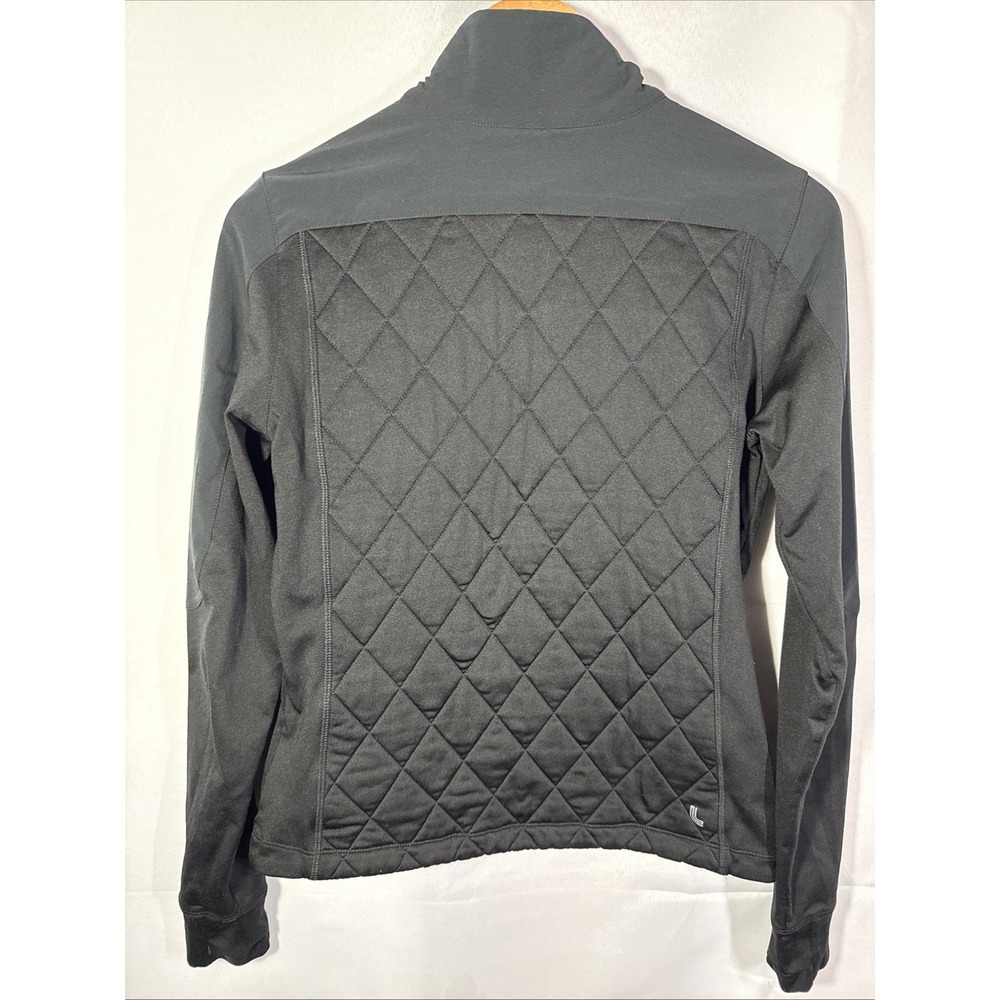 Lolë Womens Quilted Jacket Small Black 1/4 Zip Running Jogging Active Pullover - Picture 2 of 15